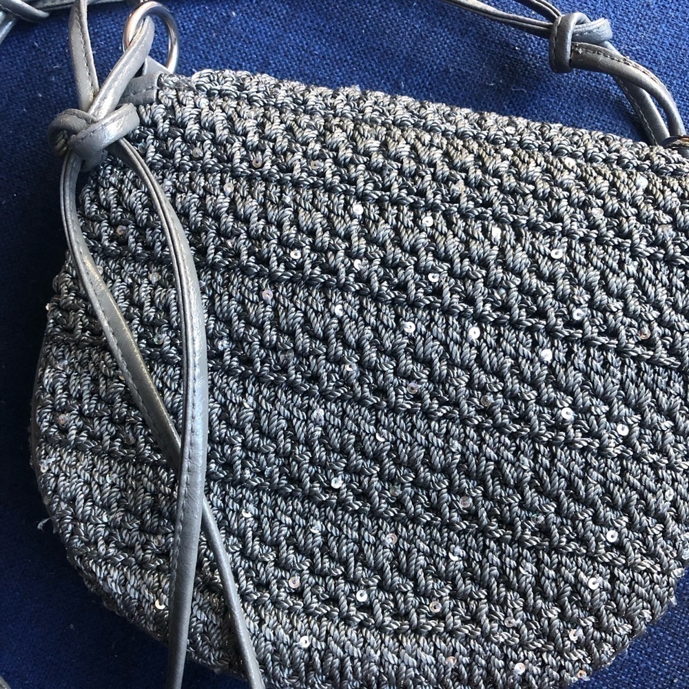 The Sak Originals Gray and Silver Crochet and Sequin Shoulder Bag - Picture 13 of 13